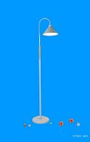 Торшер напольный (светильник) Мелодия Света плафон из металла 1719-D Белый картинка 